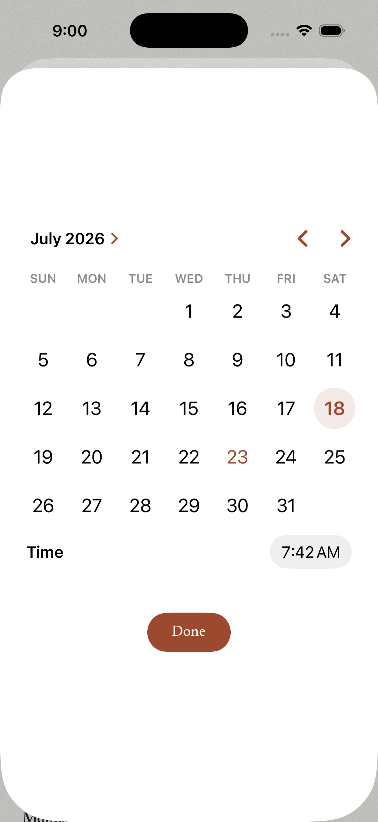 Papyr date selector for setting a custom entry date